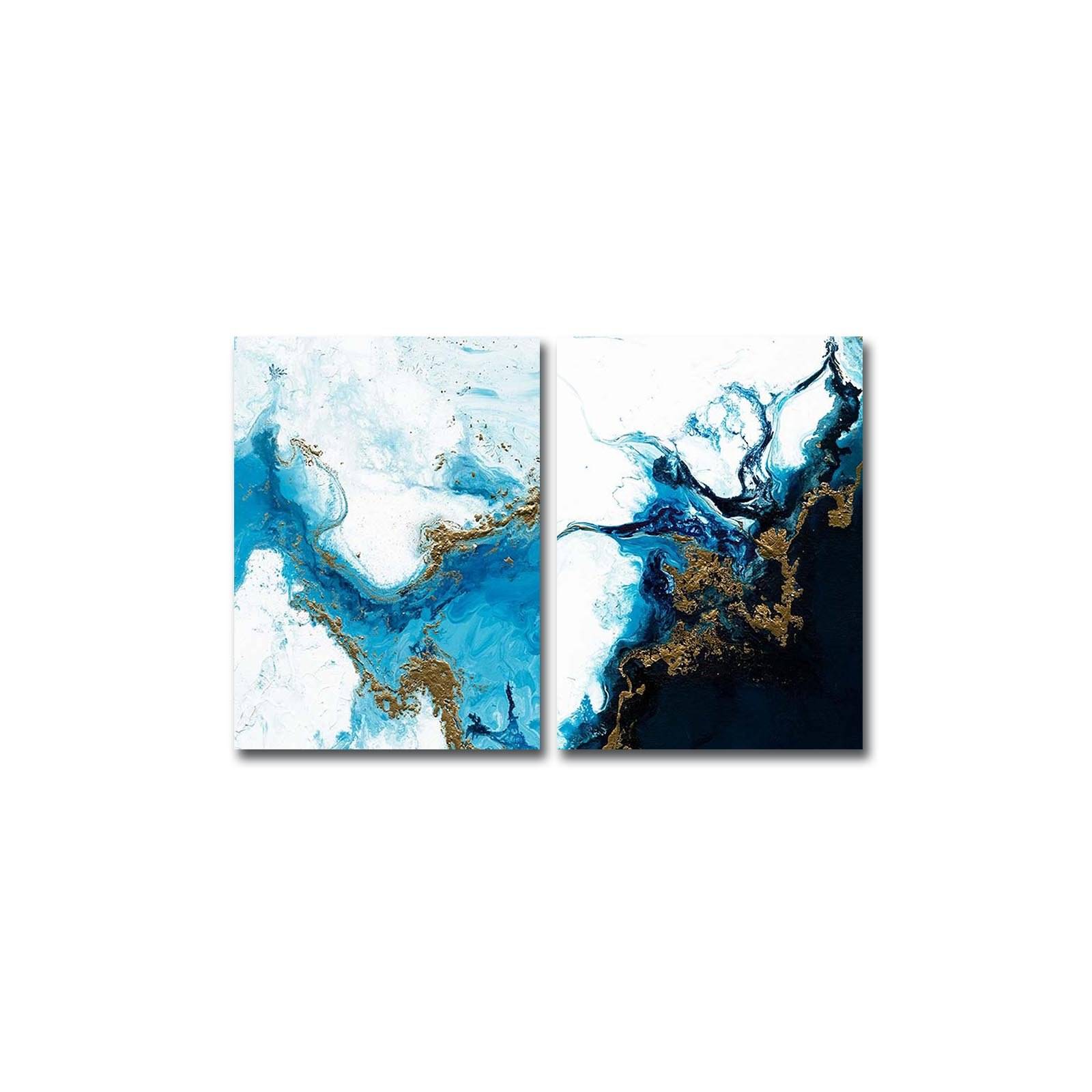 Set van 2 Vagum decoratieborden met abstract motief Suède Canvas Multicolour