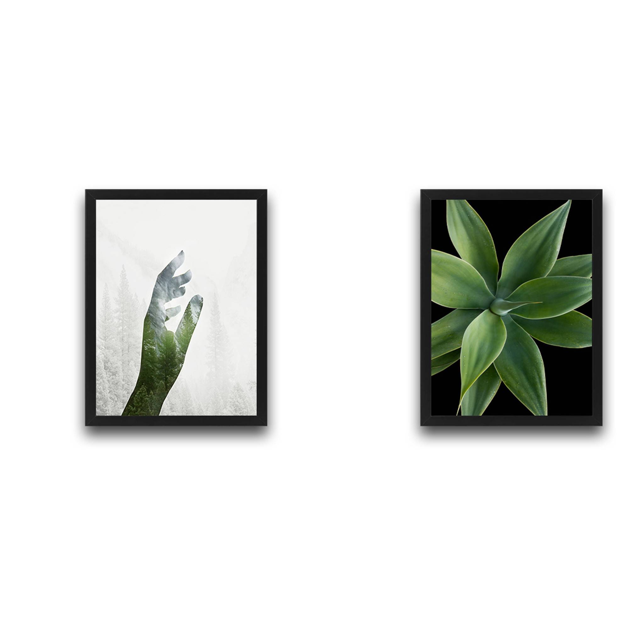 Set van 2 decoratieve verven Duo touch of green Papier en gelamineerd paneel Multicolour 