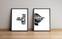 Set di 2 dipinti con cornice nera di Star Wars L51xH74cm Citazione Yoda in bianco e nero