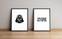 Lot von 2 gerahmten Bildern in Schwarz Star Wars L51xH74cm Motiv Darth Vader / Zitat Schwarz und Weiß