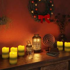 Set aus 24 elektrischen Kerzen mit Fernbedienung Scythe Mint LED Warmweiß