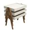 Set di 3 punte per divano Yana in legno naturale e bianco crema