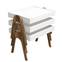 Set di 3 punte per divano Yana in legno naturale e bianco