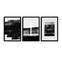 Lot de 3 tableaux Pictor L112xH51cm Motif Abstrait Noir et blanc