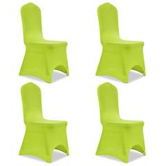 Set van 4 groene stoffen Gagny stoelhoezen