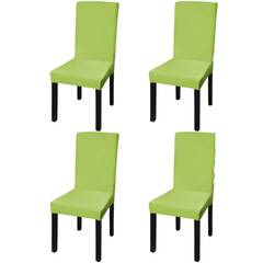 4er-Set Stuhlhussen, erweiterbar Gartempe Stoff Grün