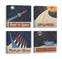 Surtido de 4 carteles de exploración espacial Pictura 30 x 30 cm Lienzo de polialgodón Madera Multicolor