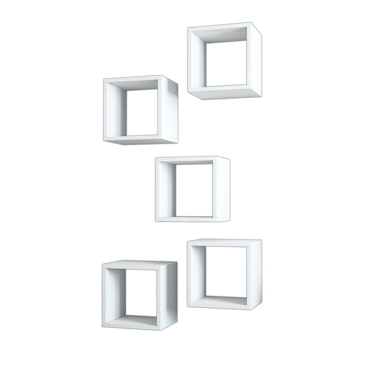 Set di 5 mensole Pyxis cube L30xH30cm Bianco