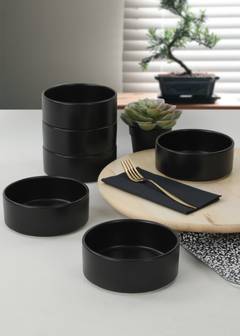 Lot de 6 bols Akiya Céramique Noir