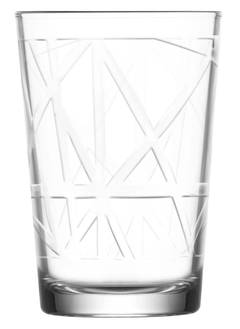 Set di 6 bicchieri a rilievo Rille 205ml trasparenti