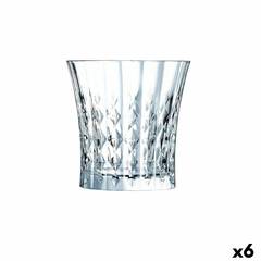 Set von 6 Gläsern Nazhla 270ml Glas Diamantmuster Transparent