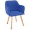 Candy Skandinavischer Stuhl mit Stoffbezug Blau