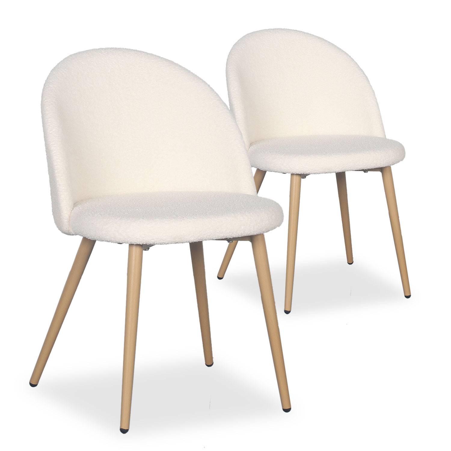 Lot de deux chaises scandinaves avec piétement bois