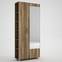 Wander hangkast met spiegel L80xH185cm Donker hout