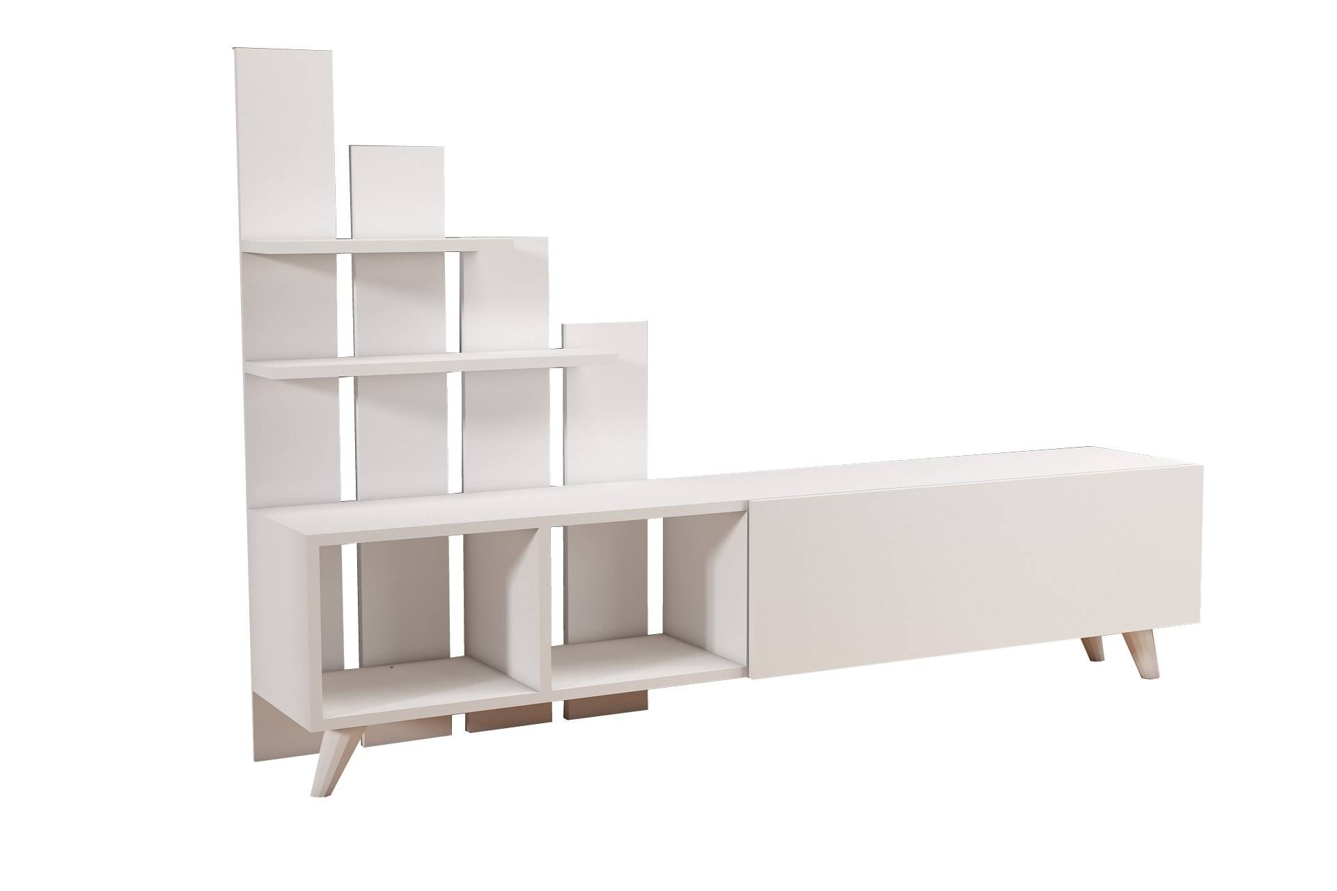 Aphista TV-meubel met planken L160xH115cm Wit