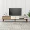 Mueble TV diseño Arilis L180cm Madera oscura y blanco crema