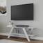 Mueble de TV de diseño de dos estantes L120 cm Panel de melamina blanco