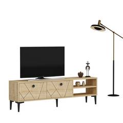 Modern geometrisch design TV-meubel 150cm Paron Licht eik