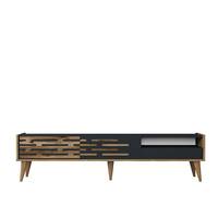 Oviva design TV-meubel L180cm Donker hout en antraciet