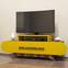 Mueble de TV frontal ovalado Ellipsis L145 cm Panel de melamina amarillo nogal