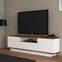 Mueble TV Kiras L160cm Madera oscura y Blanco