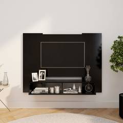 Wand-TV-Möbel Penapi 120cm Holz Schwarz