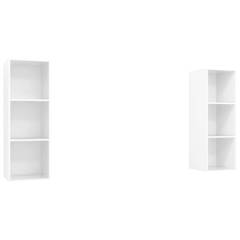 Set di 2 x 3 mensole cubiche modulari Dadou Bianco lucido
