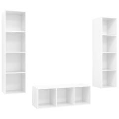 Set di mensole cubiche modulari 1x3 e 2x4 Dadou Bianco lucido