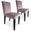 Set di 2 sedie trapuntate Milo in velluto rosa
