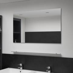 Badezimmer Wandspiegel mit Regal Tulum 100x60cm Gehärtetes Glas