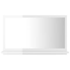 Specchio da bagno con mensola Ecaillon 60x37cm Legno Bianco Lucido