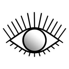 Espejo de ojos Filamentis 70 x 2 x 50 cm Metal Negro