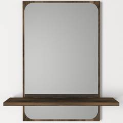 Espejo con marco y estante Yedil Madera oscura