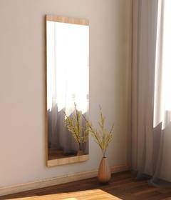 Decoratieve wandspiegel Lysola 40x120cm Licht hout