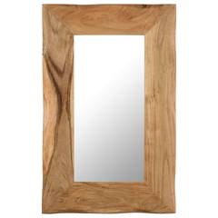 Specchio da parete rettangolare Chirpy 50x80cm in legno massiccio naturale
