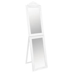Miroir sur pied Brando L45xH180cm Bois massif Blanc