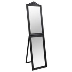 Miroir sur pied Brando L45xH180cm Bois massif Noir