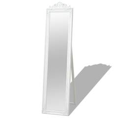 Specchio su supporto in stile barocco Windiane 40x160cm Bianco