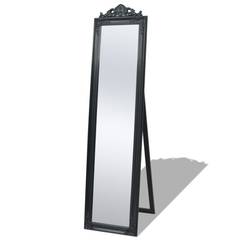 Specchio su supporto in stile barocco Windiane 40x160cm Nero