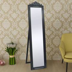 Spiegel op barokstandaard Windiane 40x160cm Zwart