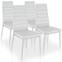 Stratus Set mit 4 Stühlen Weiß
