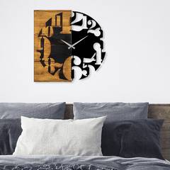 Reloj de pared Graff Madera negra y nogal