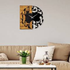 Orologio da parete Continuum Graff in legno nero e noce