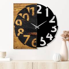 Reloj de pared Continuum Urban Black Wood and Walnut