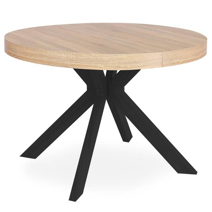 darse cuenta Sangrar hueco Table ronde extensible Myriade Noir et Chêne Clair | Meubles Design | Menzzo