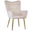 Fauteuil scandinave Nadol Velours Rose pieds Or