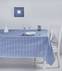 Bertier Tischdecke 170x170cm Baumwolle Muster klein blau und weiß kariert