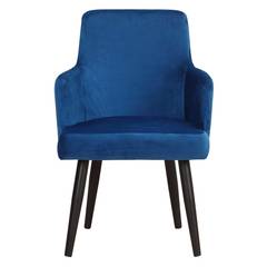 Set van 2 Neiva fauteuils van blauw fluweel