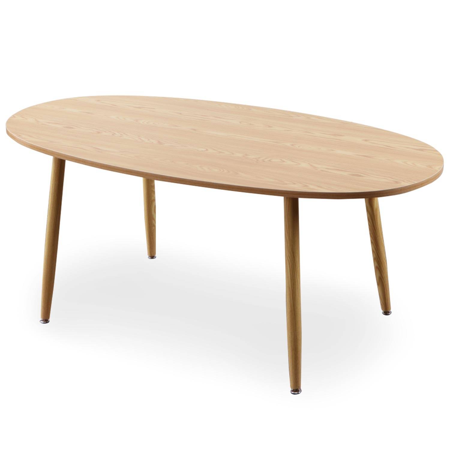 Nolane Ovaler Tisch im skandinavischen Stil Helle Eiche