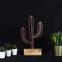 Objet décoratif à poser Approbatio cactus Saguaro 37cm Métal Bronze Socle Bois